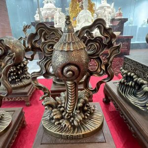 妈祖法器妈祖吉祥物搪金海螺铜制法物